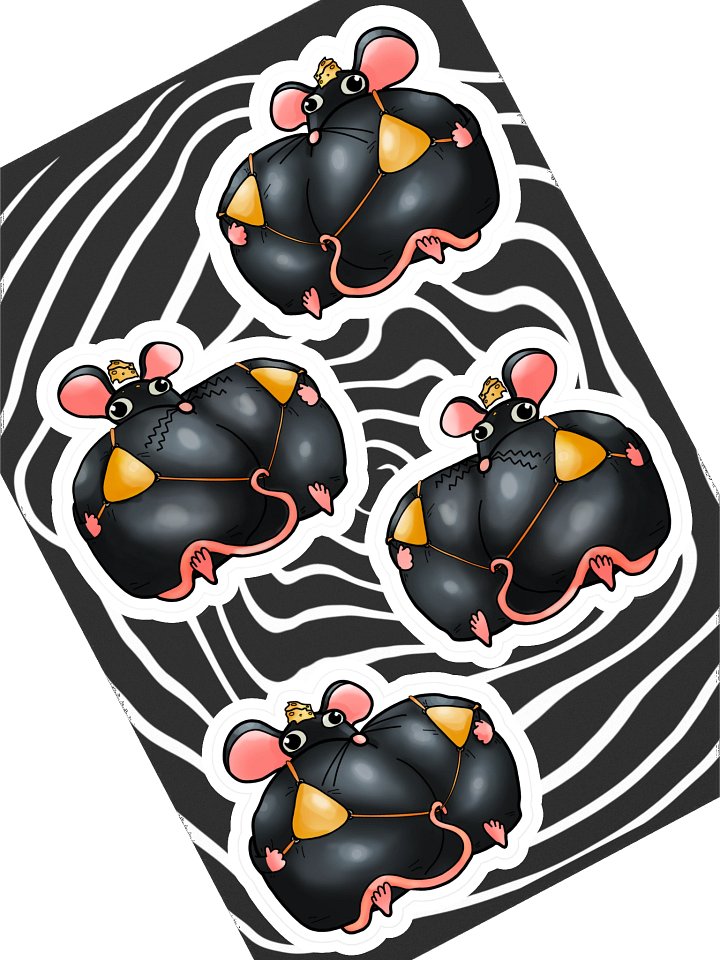 PUPPET STICKER | tits with rat product image (1)