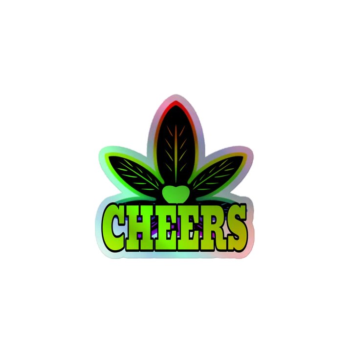 holographic cheers sticker product image (1)