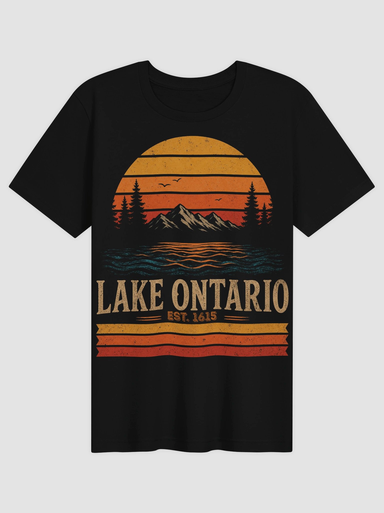 Lake Ontario Map Canada Vintage Lake Ontario Est 1615 Men Women product image (5)