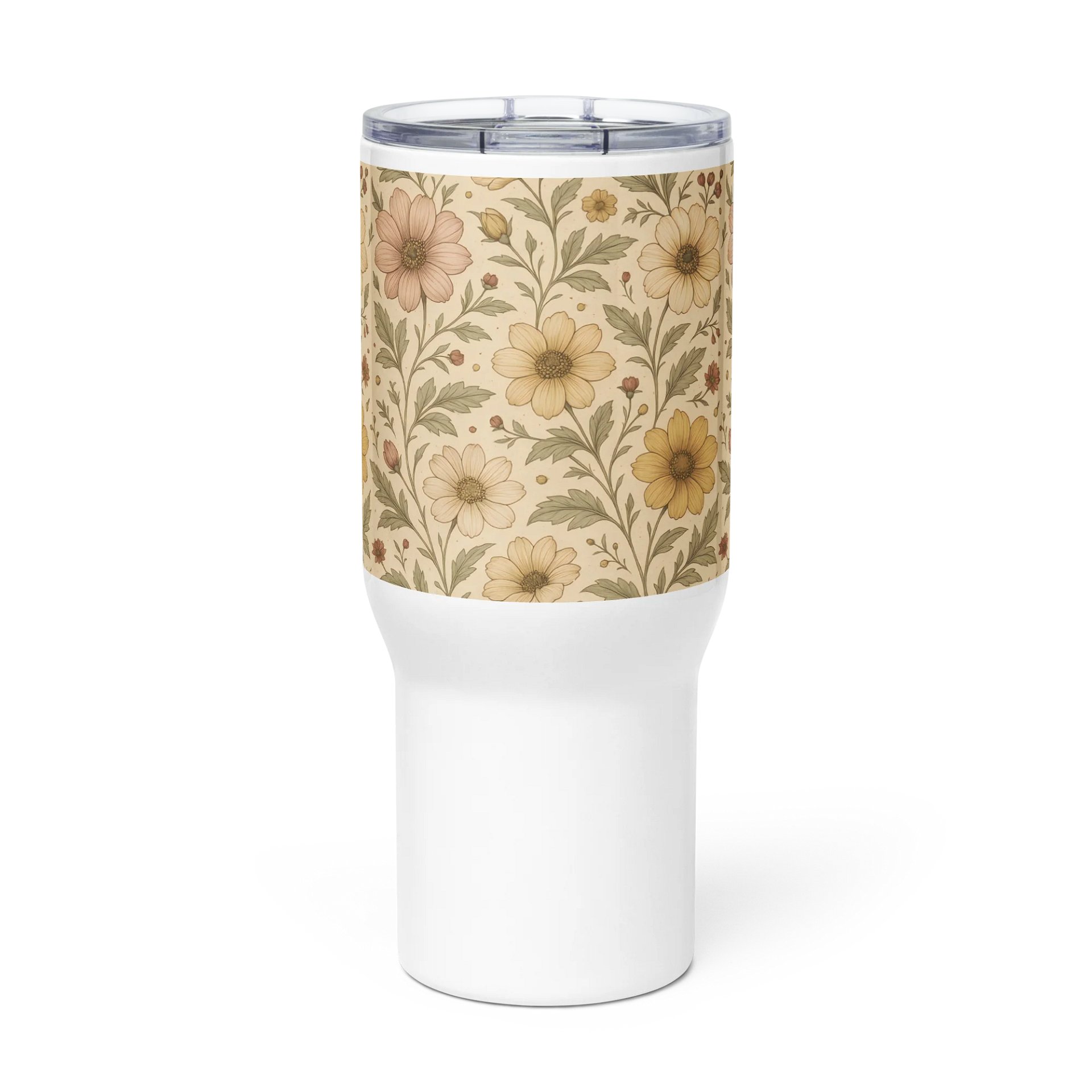Vintage Yellow Daisy and Wildflower Travel Mug – Retro Botanical Coffee Tumbler product image (3)