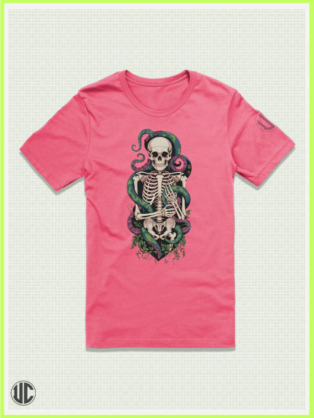 Tentacle Embrace – Ocean Gothic Skeleton T-Shirt product image (1)