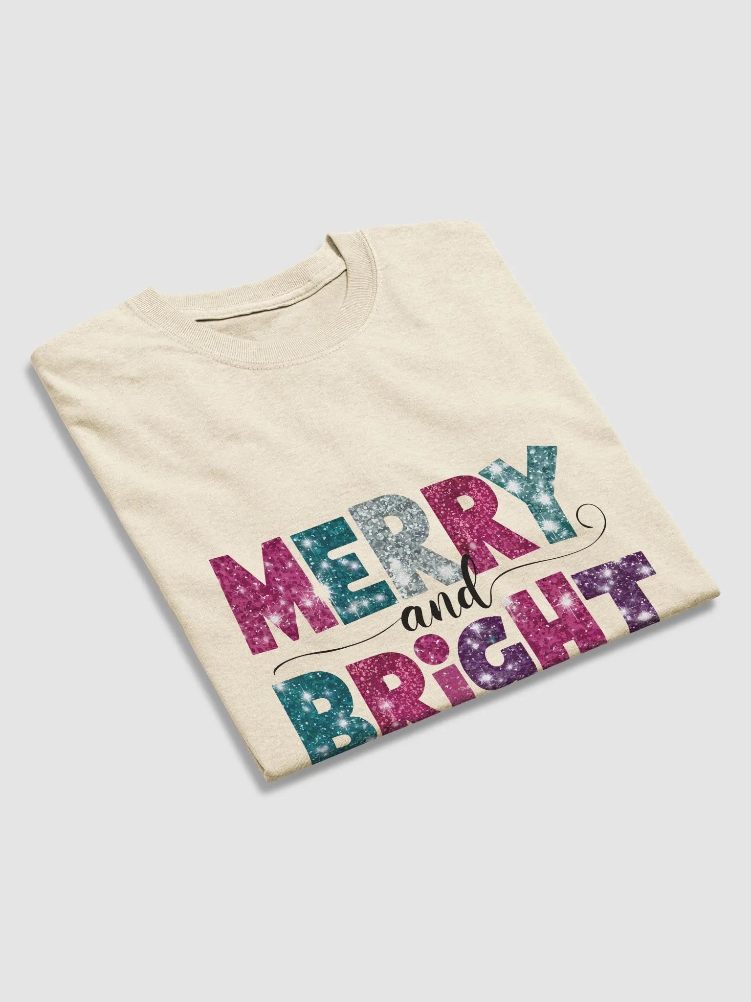 Merry and Bright T-Shirt with a Glittery Look product image (34)