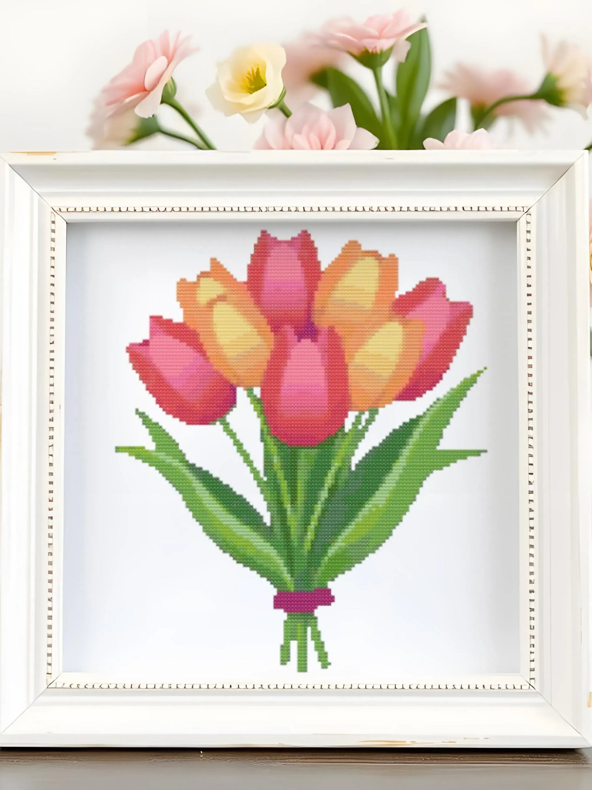 Tulip Bouquet Cross Stitch Pattern product image (5)