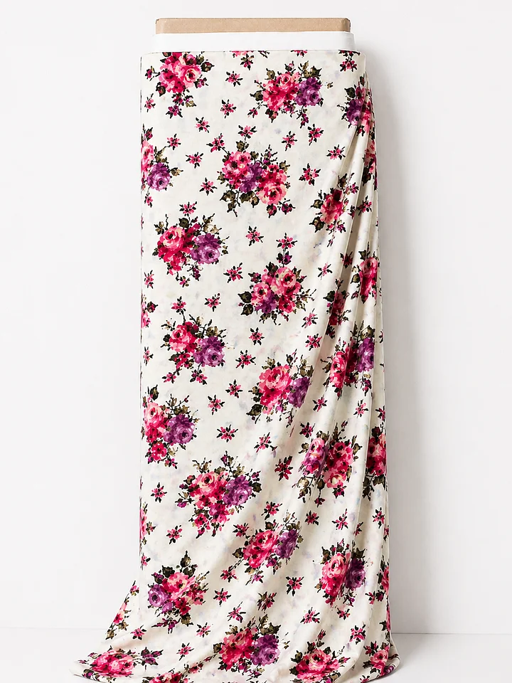 Pink & Purple Spring Floral DBP Fabric product image (2)