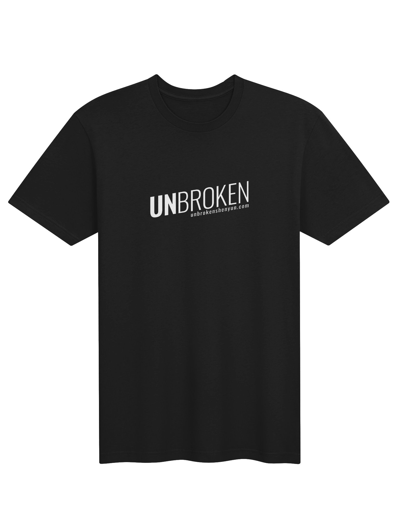 Slim Fit Cotton UNBROKEN Logo Tshirt (Black, Navy) product image (1)