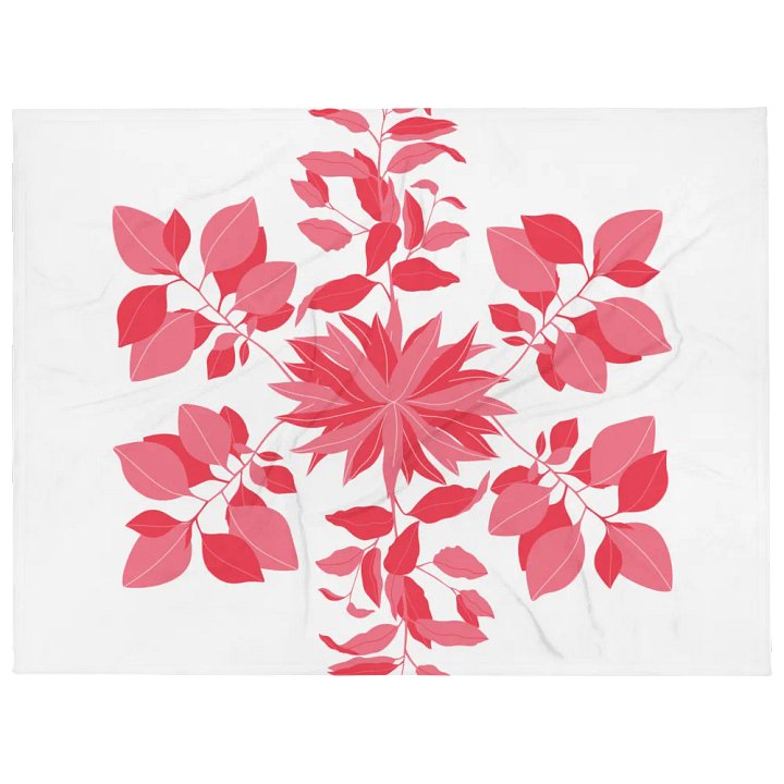 Red Leaves and Flowers - Floral Pattern Design product image (1)
