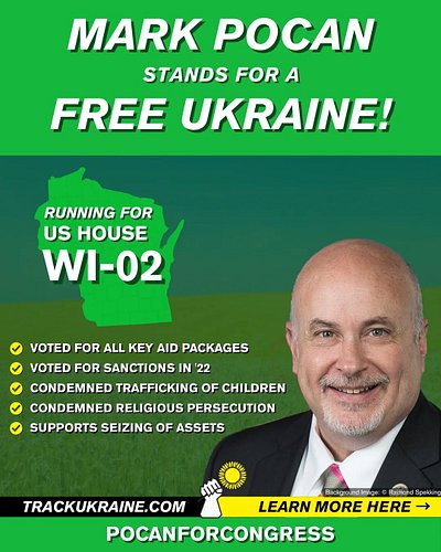 Congressman @repmarkpocan ocan has voted for every key aid package. He signed the discharge petition to force a vote on the U...