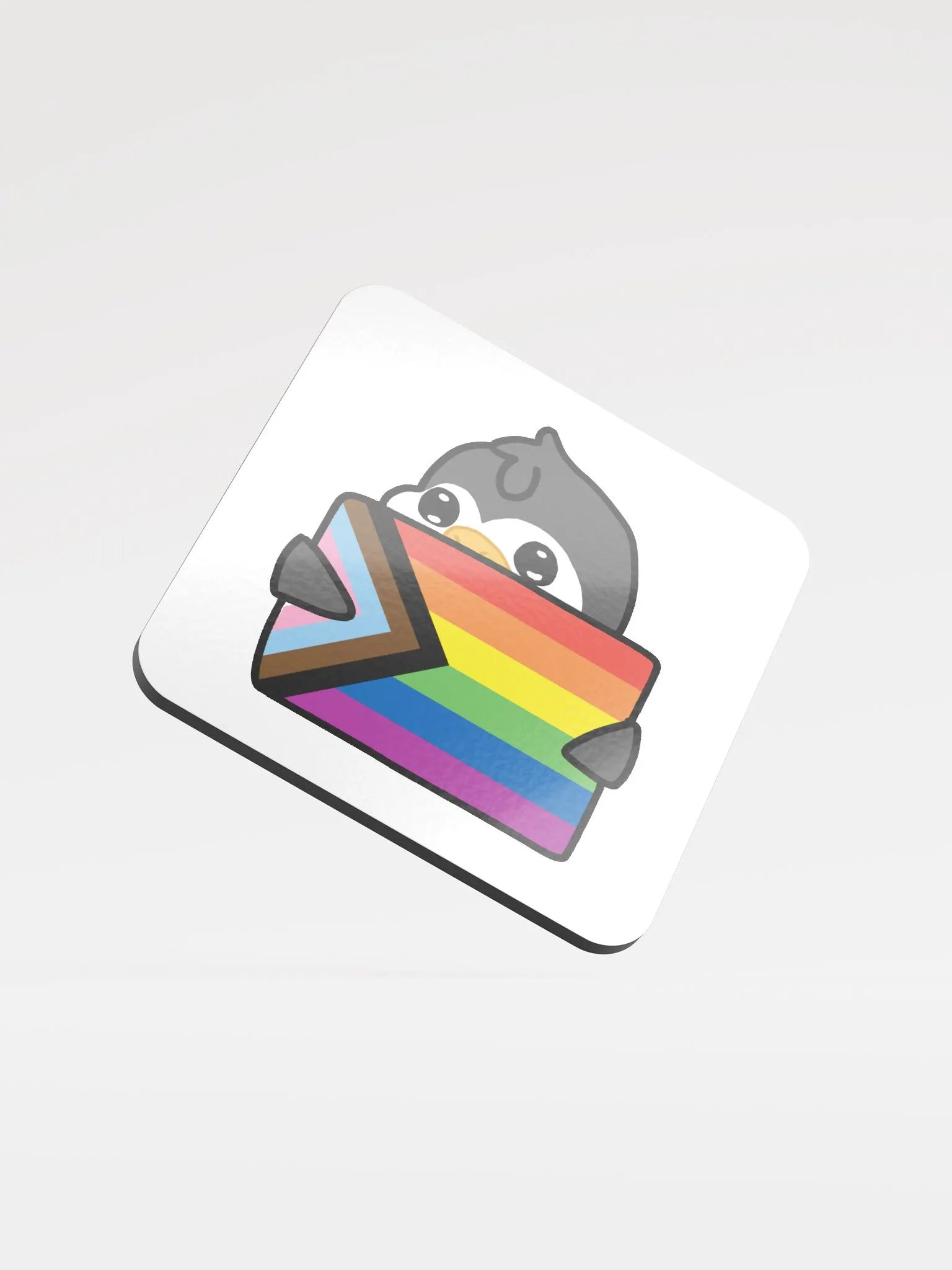 "Pride" Lil' Guy - Gloss Cork Coaster product image (1)