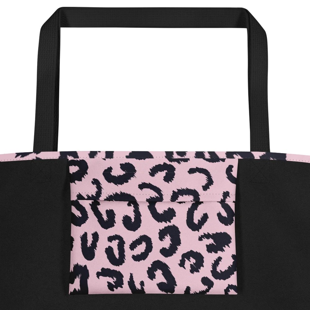 Chic Pink Leopard Print Large Tote Bag for Everyday Use product image (2)