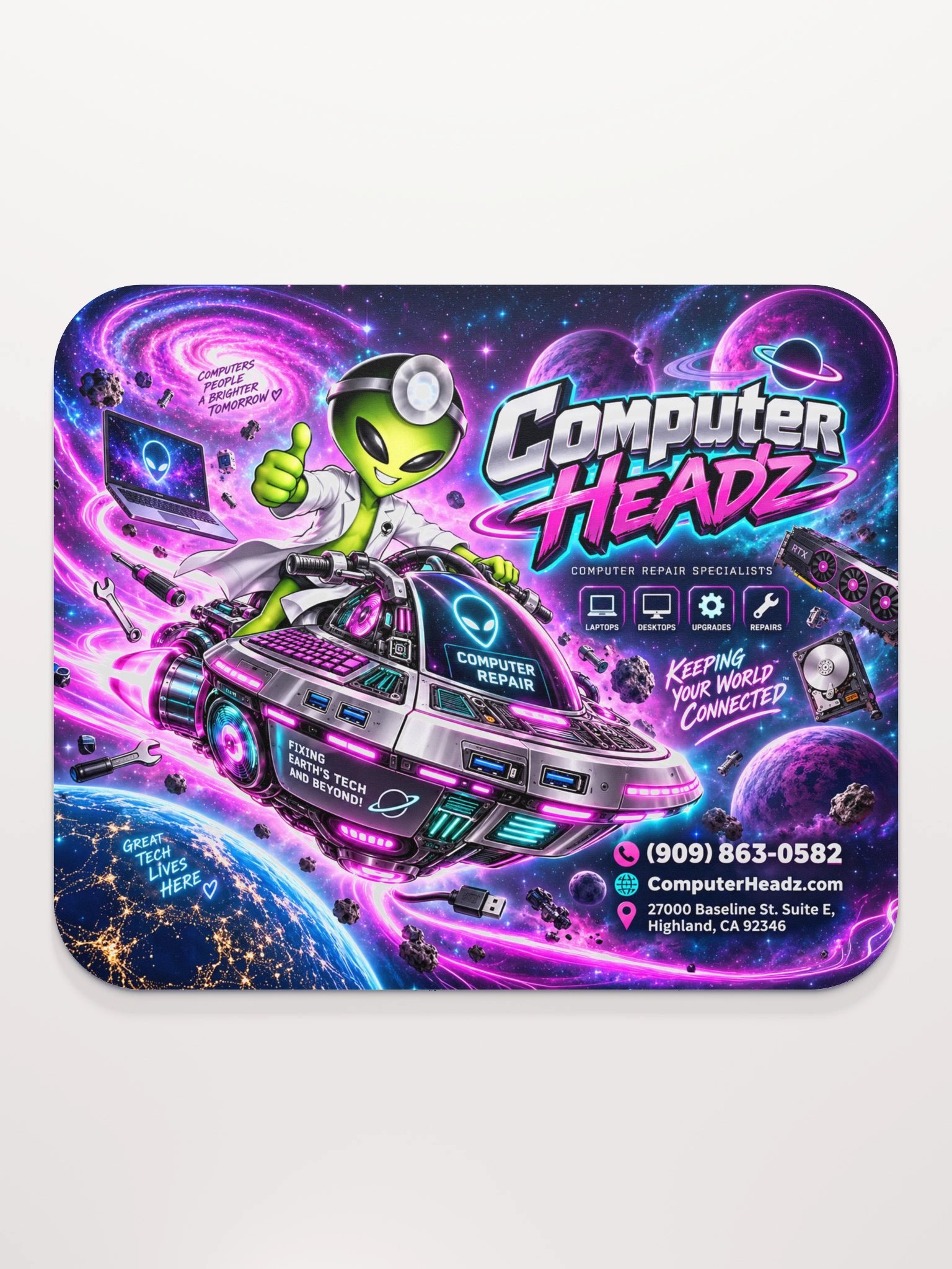 Computer Headz Neon Nebula Mousepad – Edition 02 product image (2)