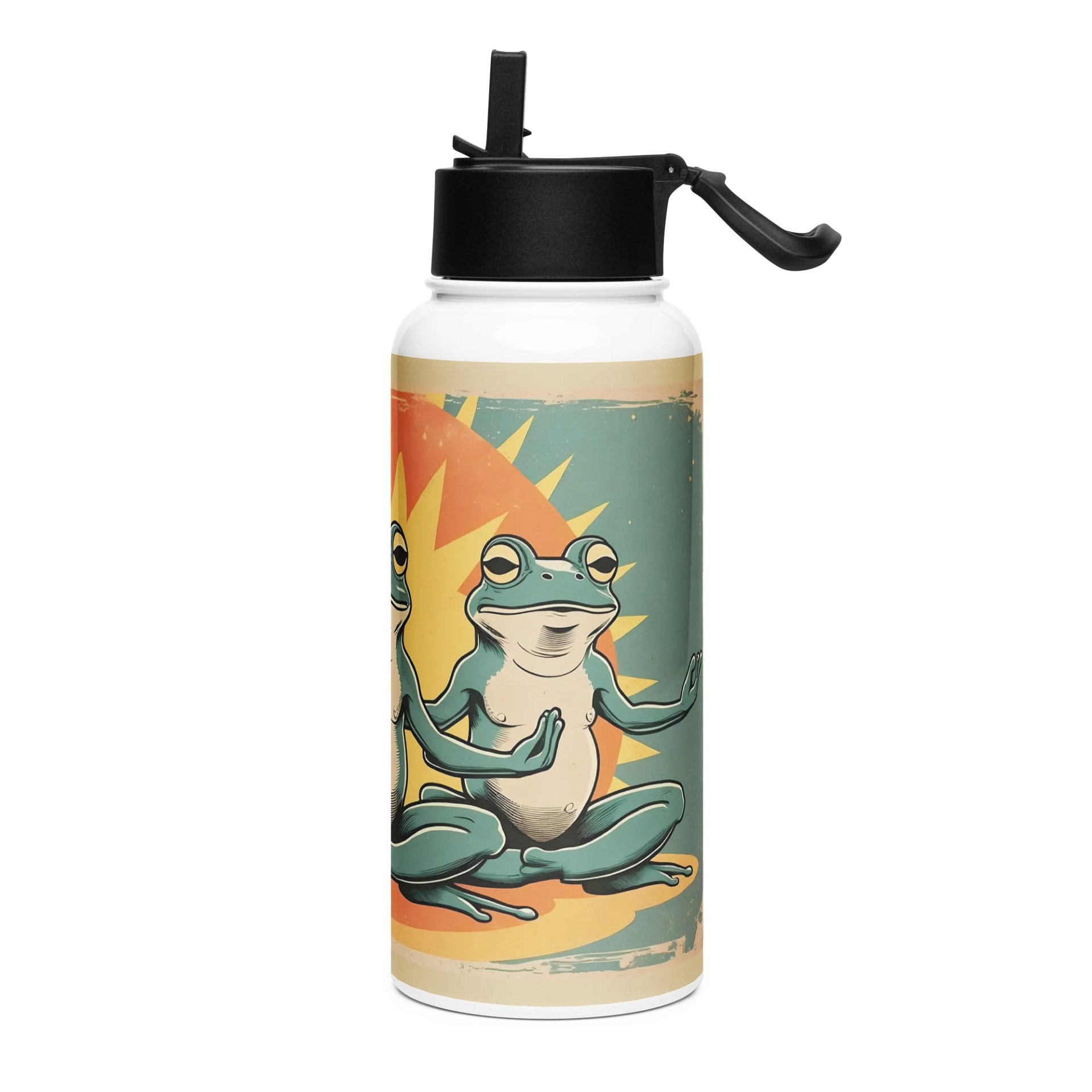 Meditating Frog Stainless Steel Water Bottle product image (3)
