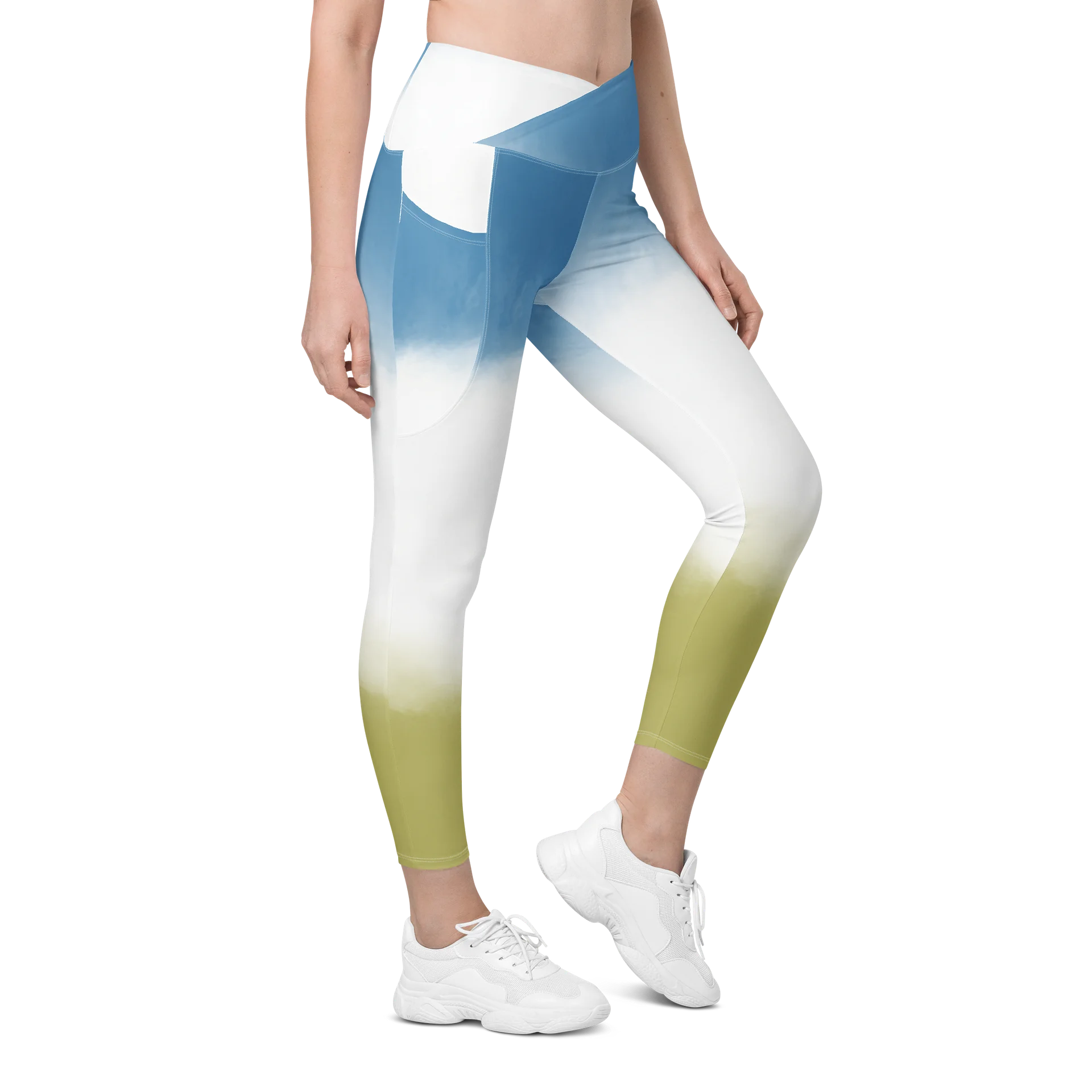 Light Blue green Leggings with Pockets product image (4)