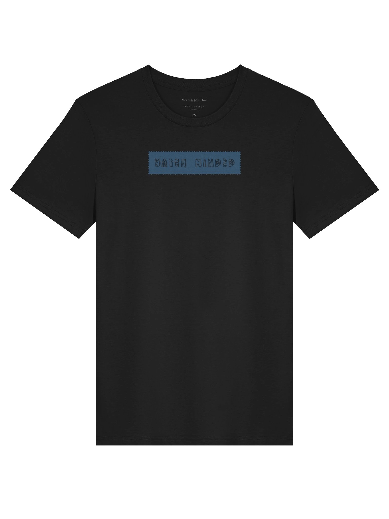 Standard Fit Light Cotton "Watch Minded Label" T-Shirt, Black product image (1)