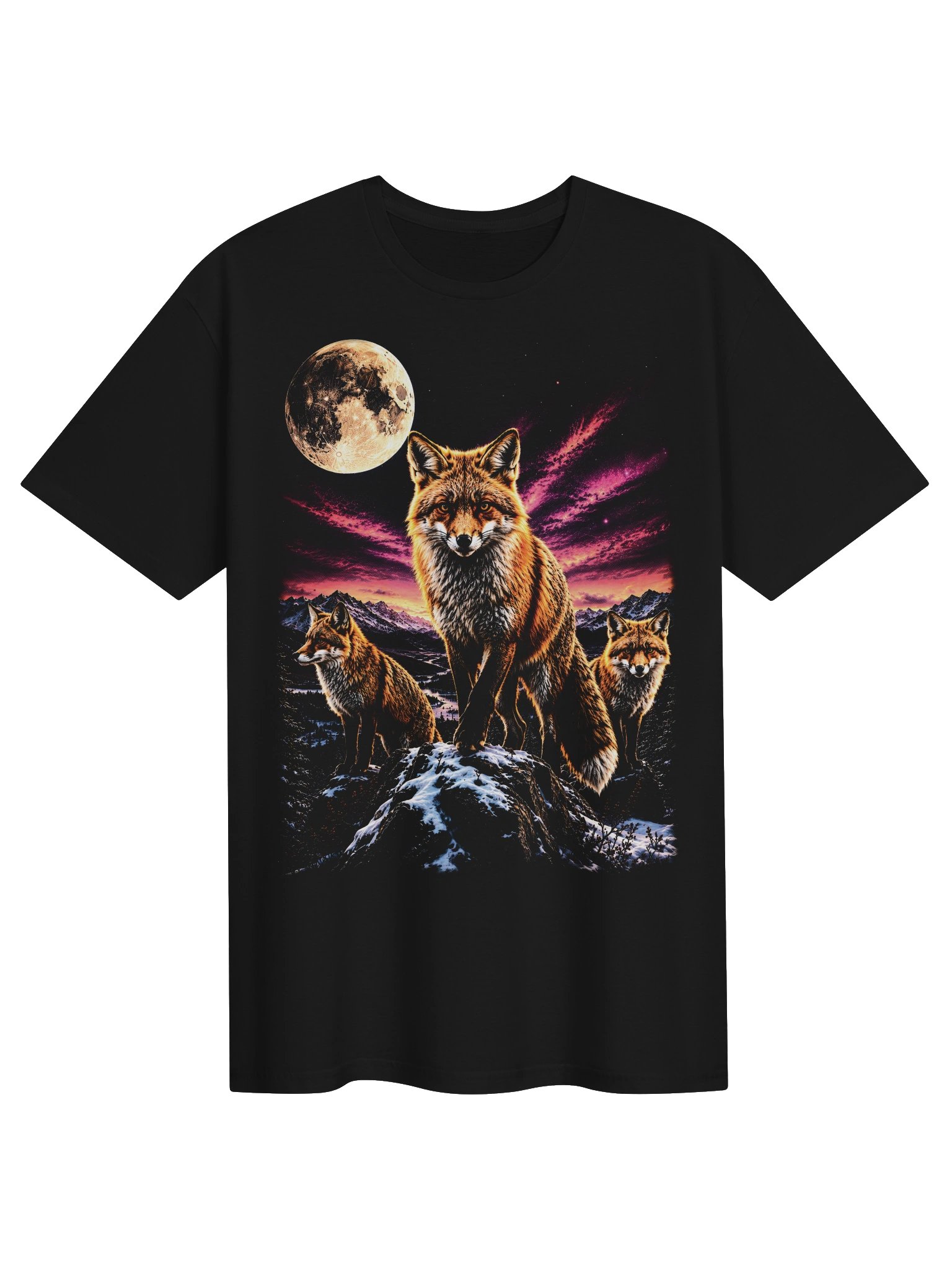 Red Fox Howling Moon Tshirt | Legendary Wildlife Shirt product image (1)