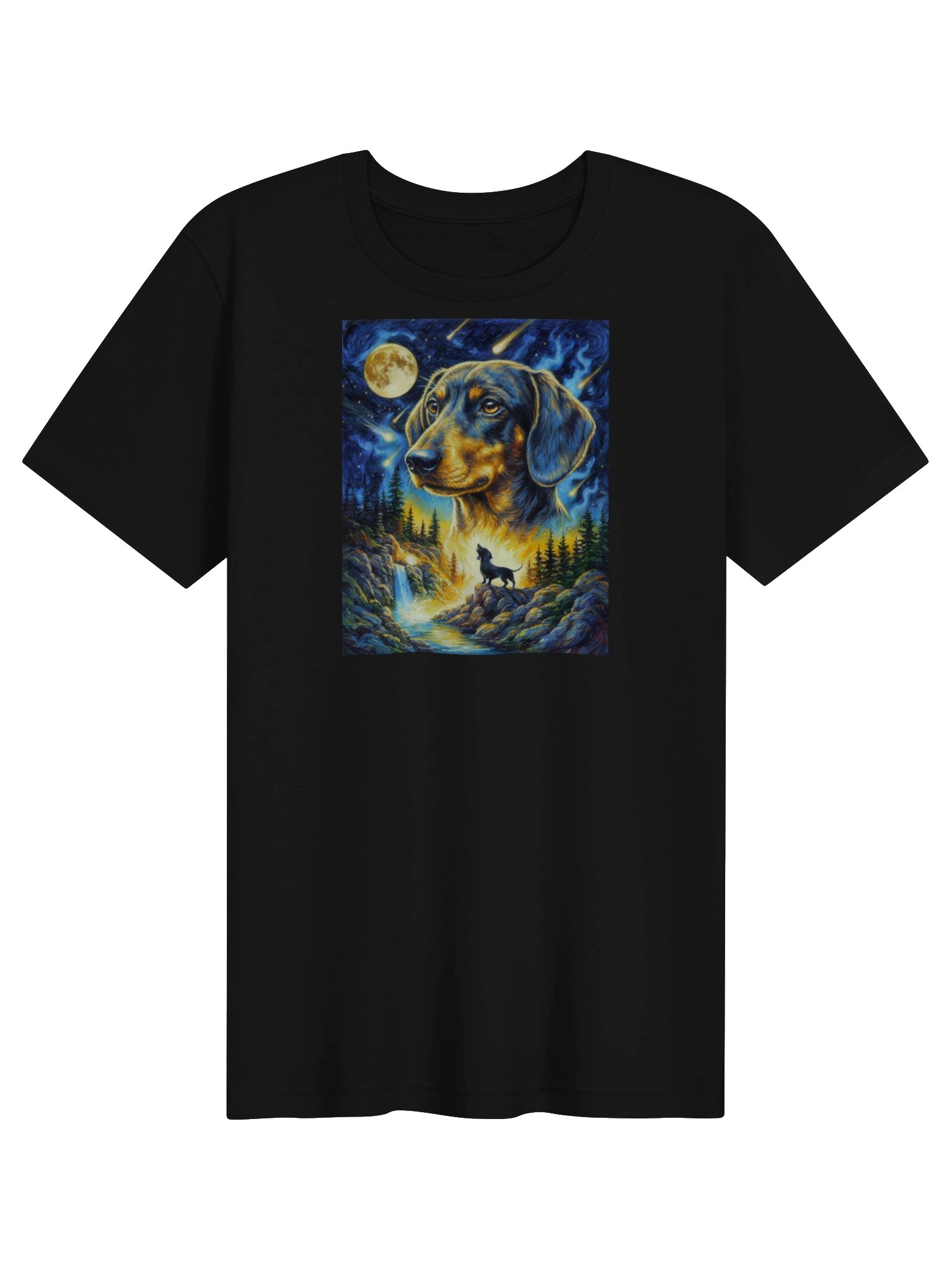Moon & Stars Dachshund T-Shirt – Celestial Wiener Dog Gift product image (1)