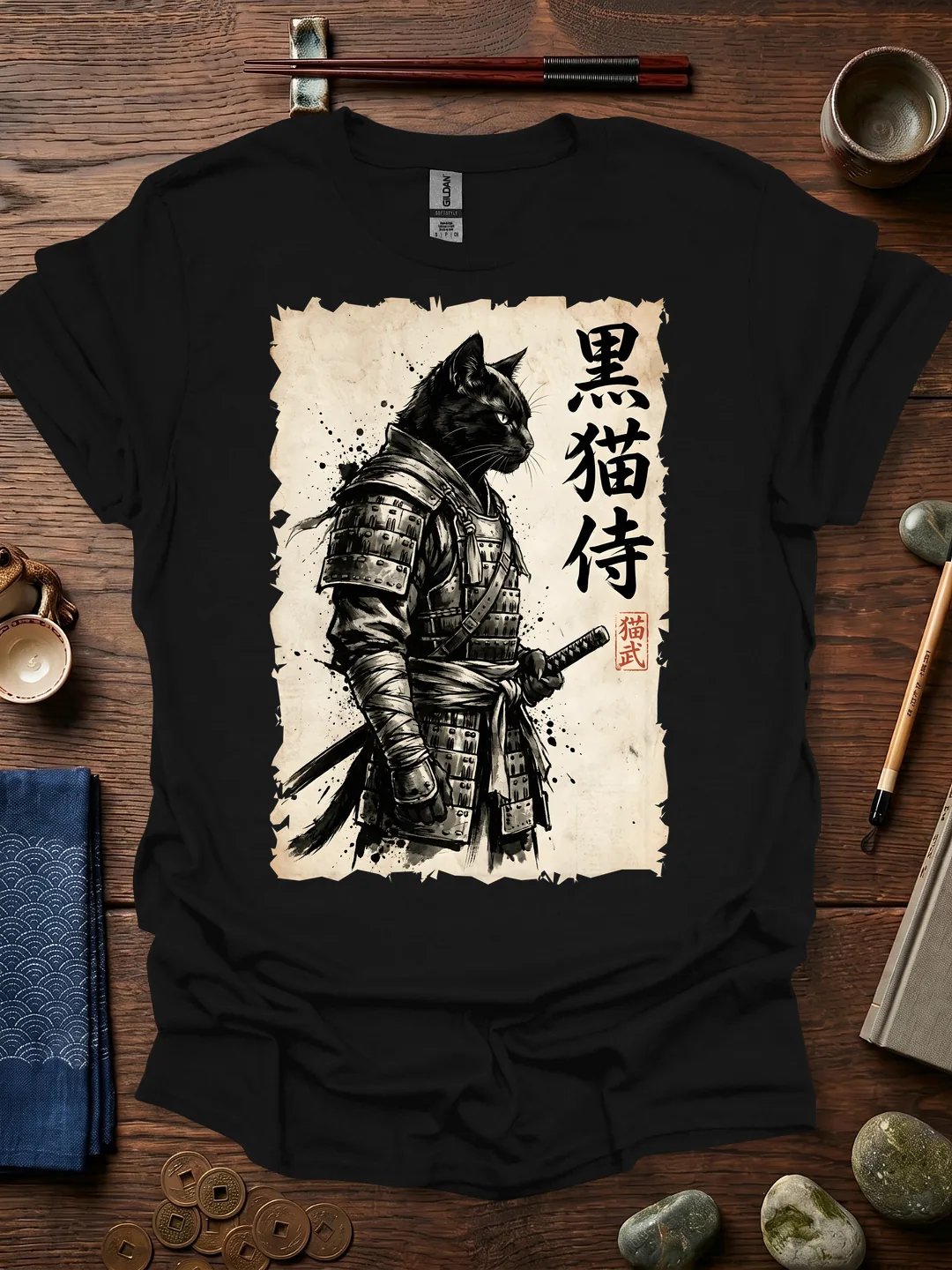 Samurai Cat T-Shirt product image (1)
