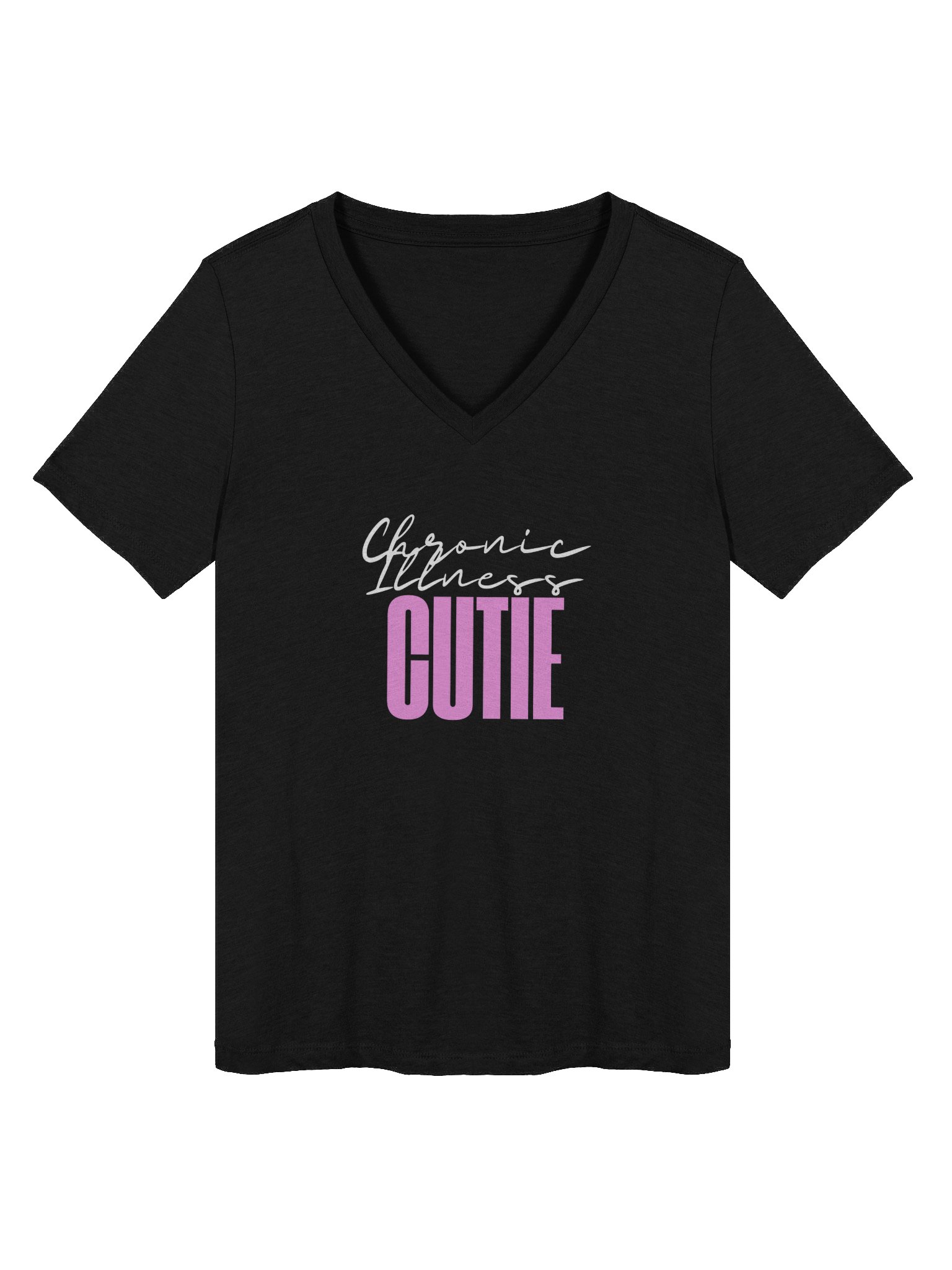 Chronic Illness Cutie vneck tee (text only) product image (2)
