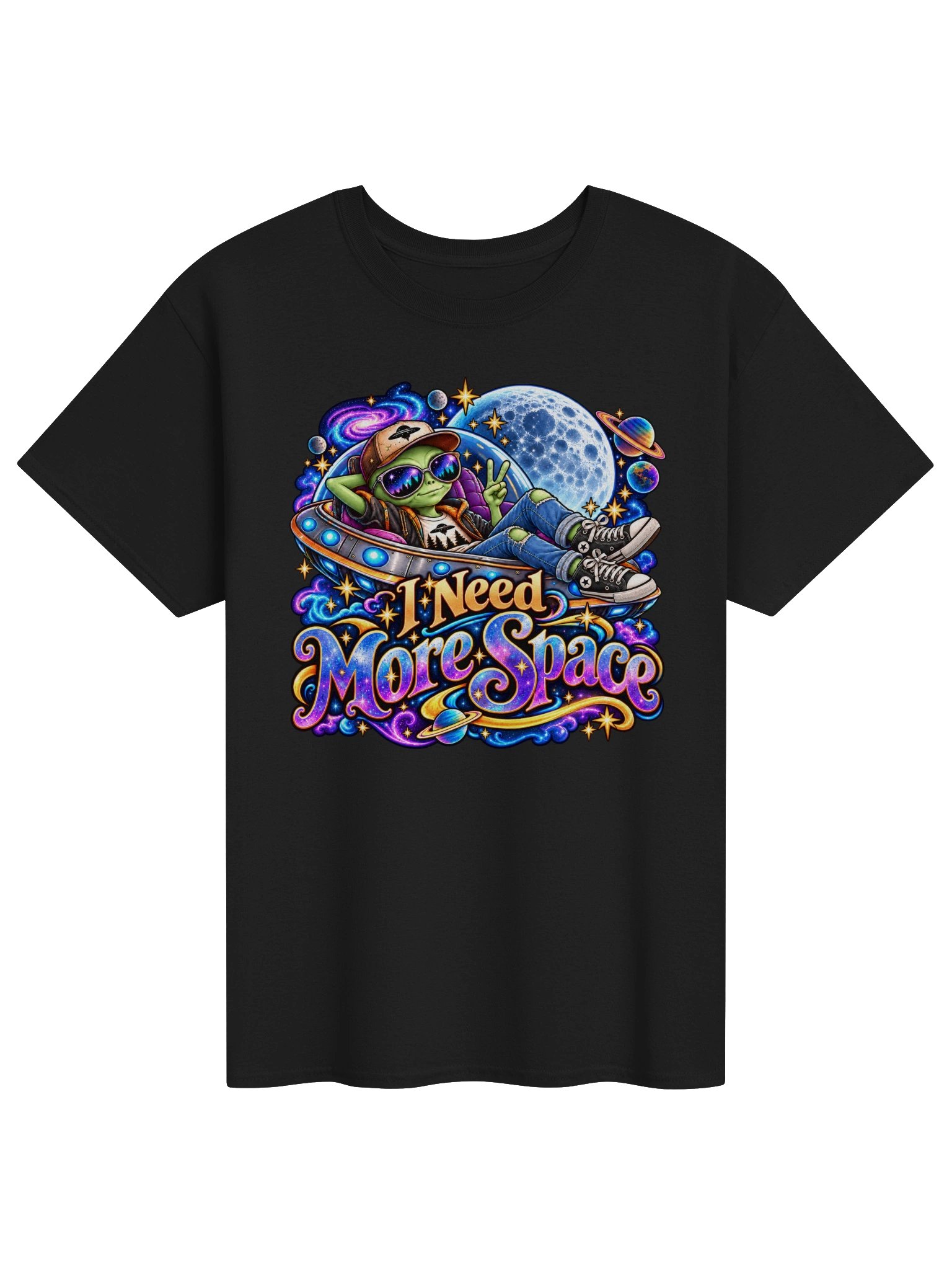 I Need More Space – Cramped Alien - Gildan Heavyweight T-Shirt | Funny Alien & UFO Design product image (5)