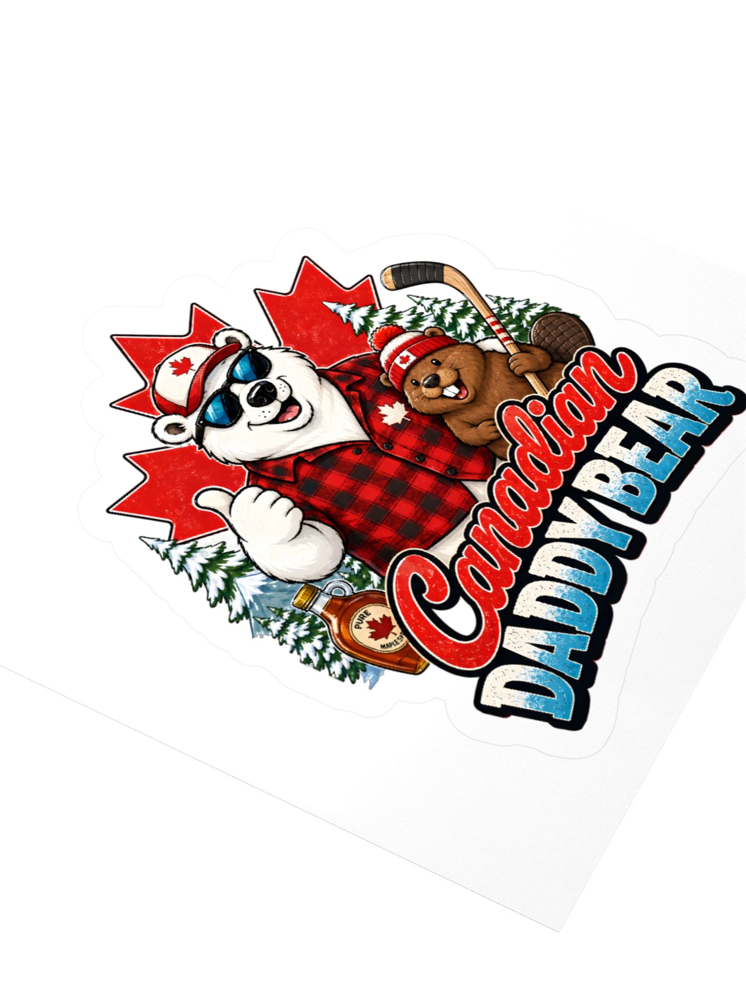 Canadian Daddy Bear - Polar Bear Sticker product image (9)