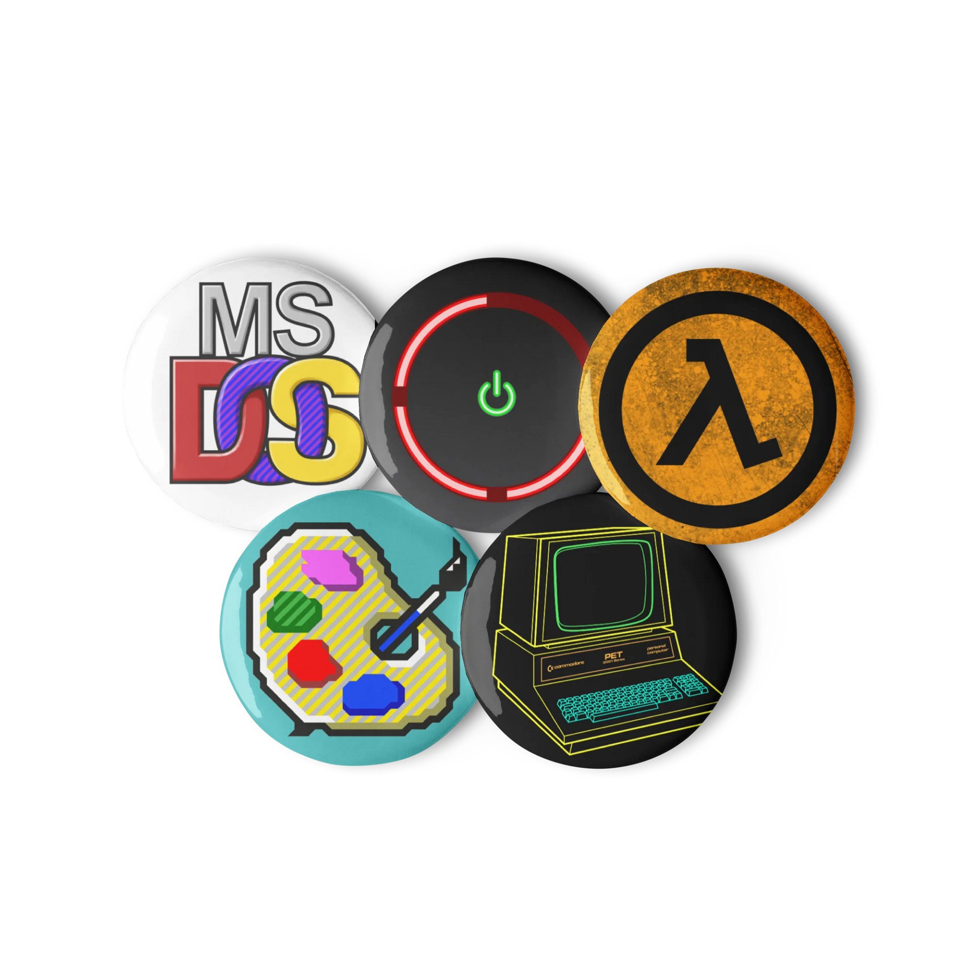 Retro Nerd Button Set #1 product image (3)