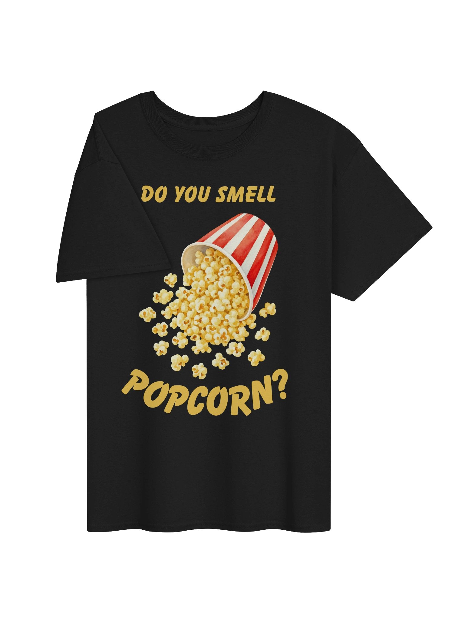 Smell Popcorn black T-Shirt product image (3)