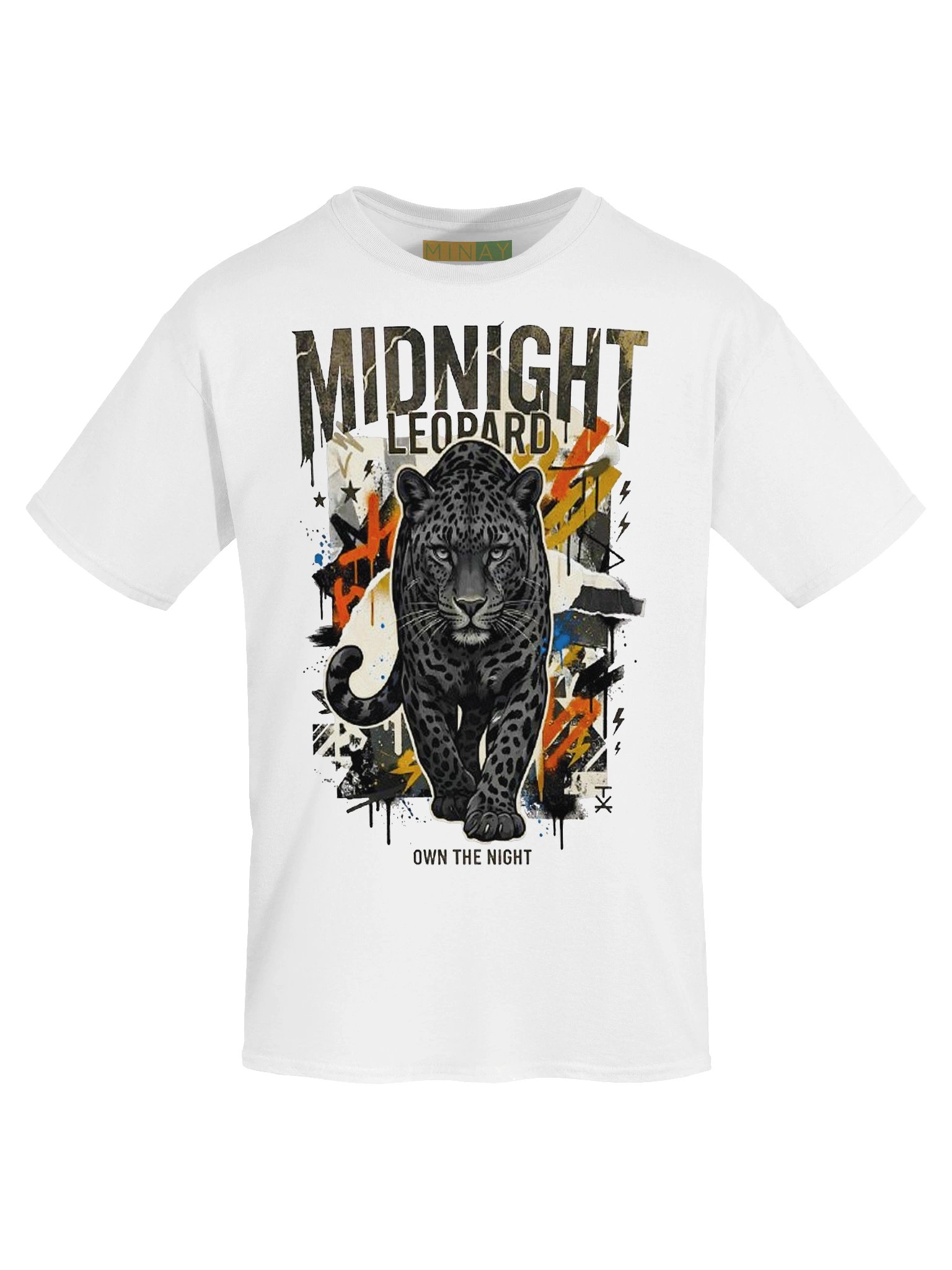Midnight Leopard Grunge Graffiti Urban Streetwear Tee product image (115)
