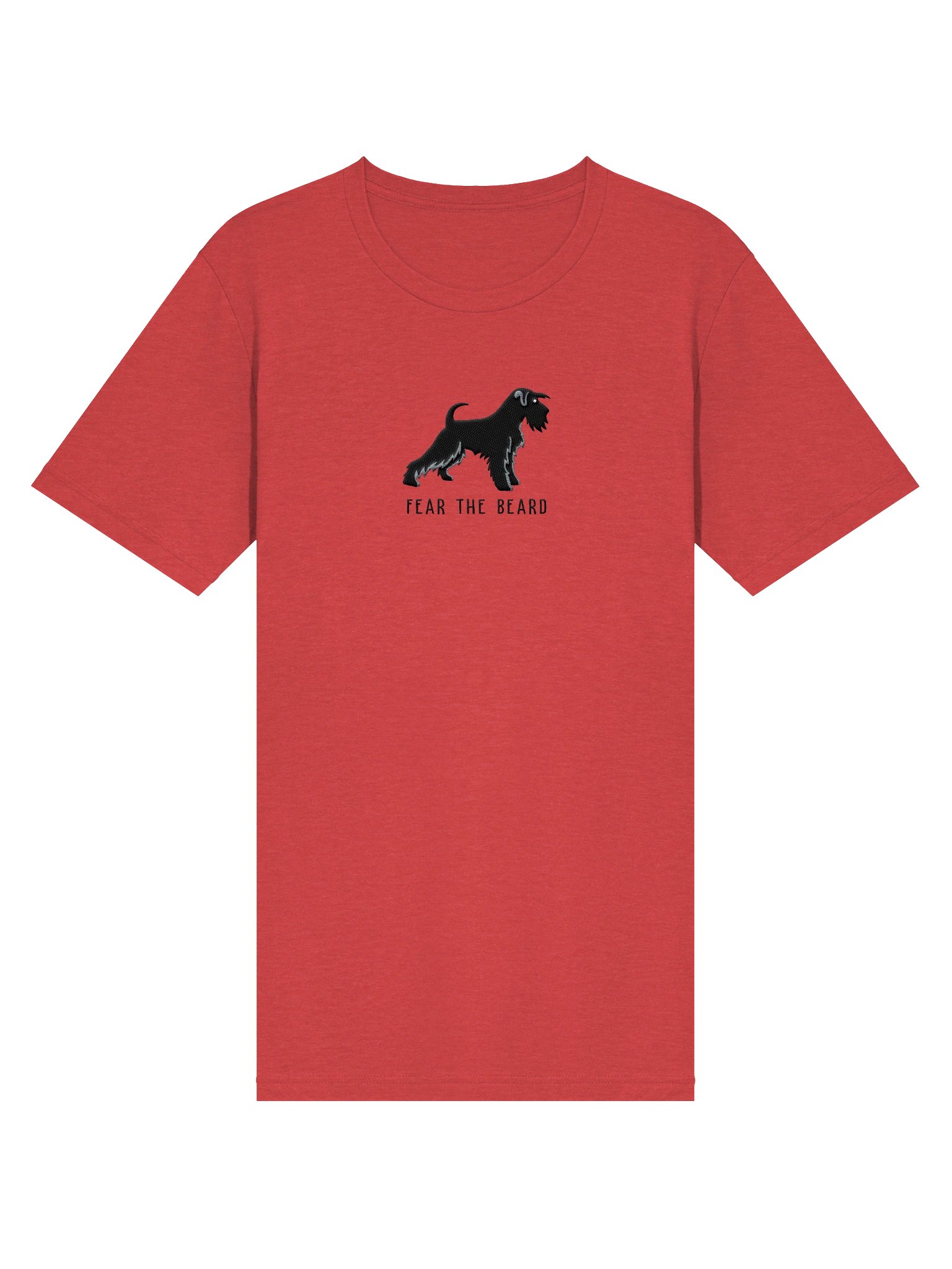 Fear the Beard T-Shirt(Embroidered) of a Miniature Schnauzer(Black) product image (16)