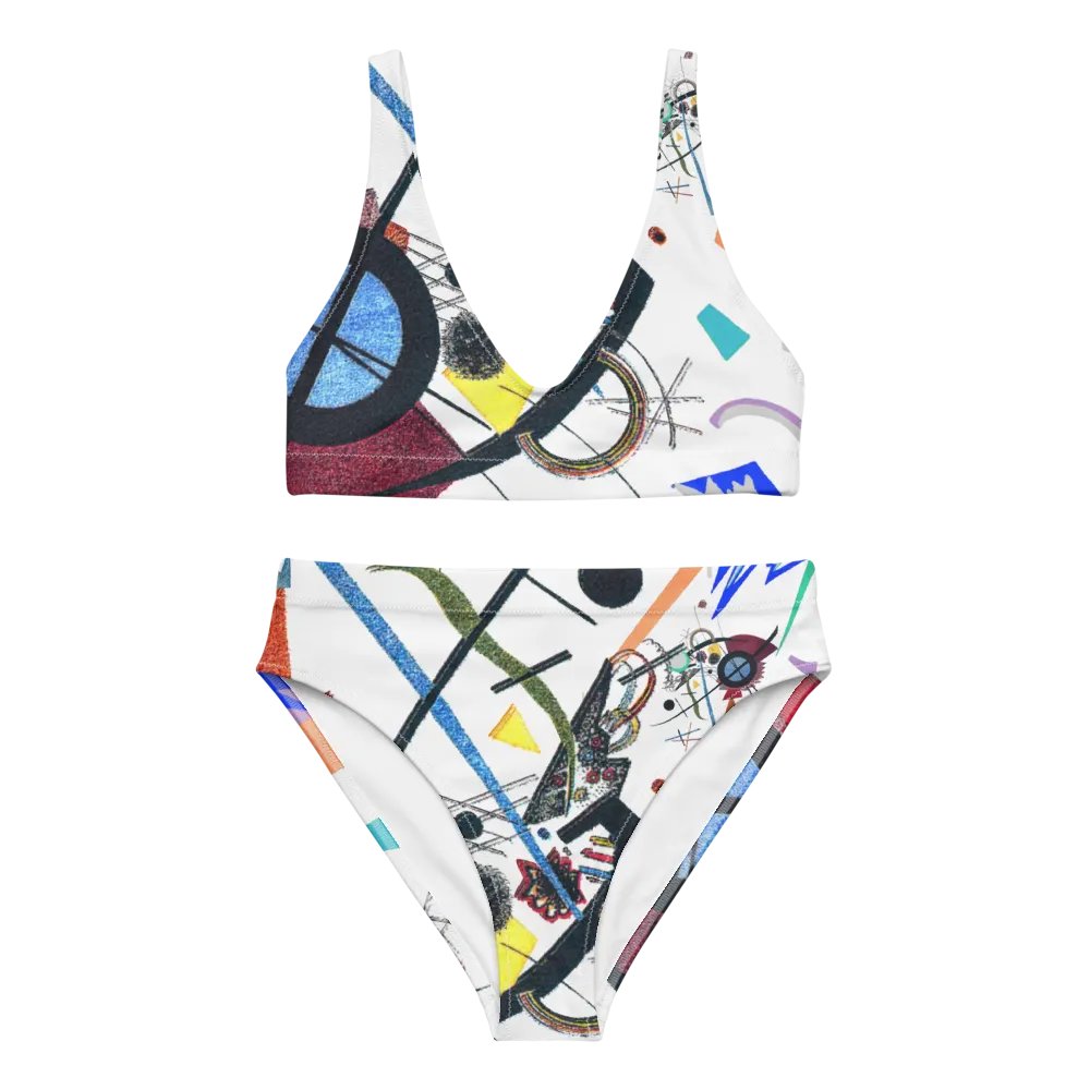 Abstract Lithographic Pattern Design High Waisted Bikini - V2 product image (2)