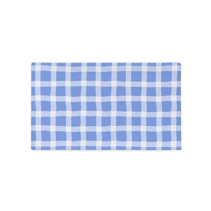 Vintage Gingham Blue Plaid Stripes Pillow Case product image (2)