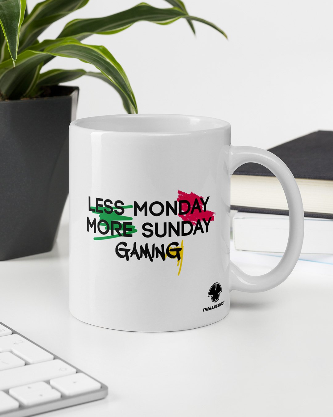 Less Monday More Sunday Gaming - White Glossy Mug. Double Side product image (7)