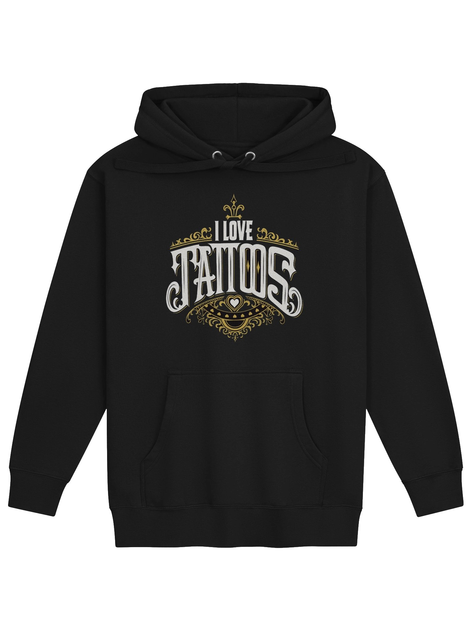 I Love Tattoos Lettering Hoodie product image (1)