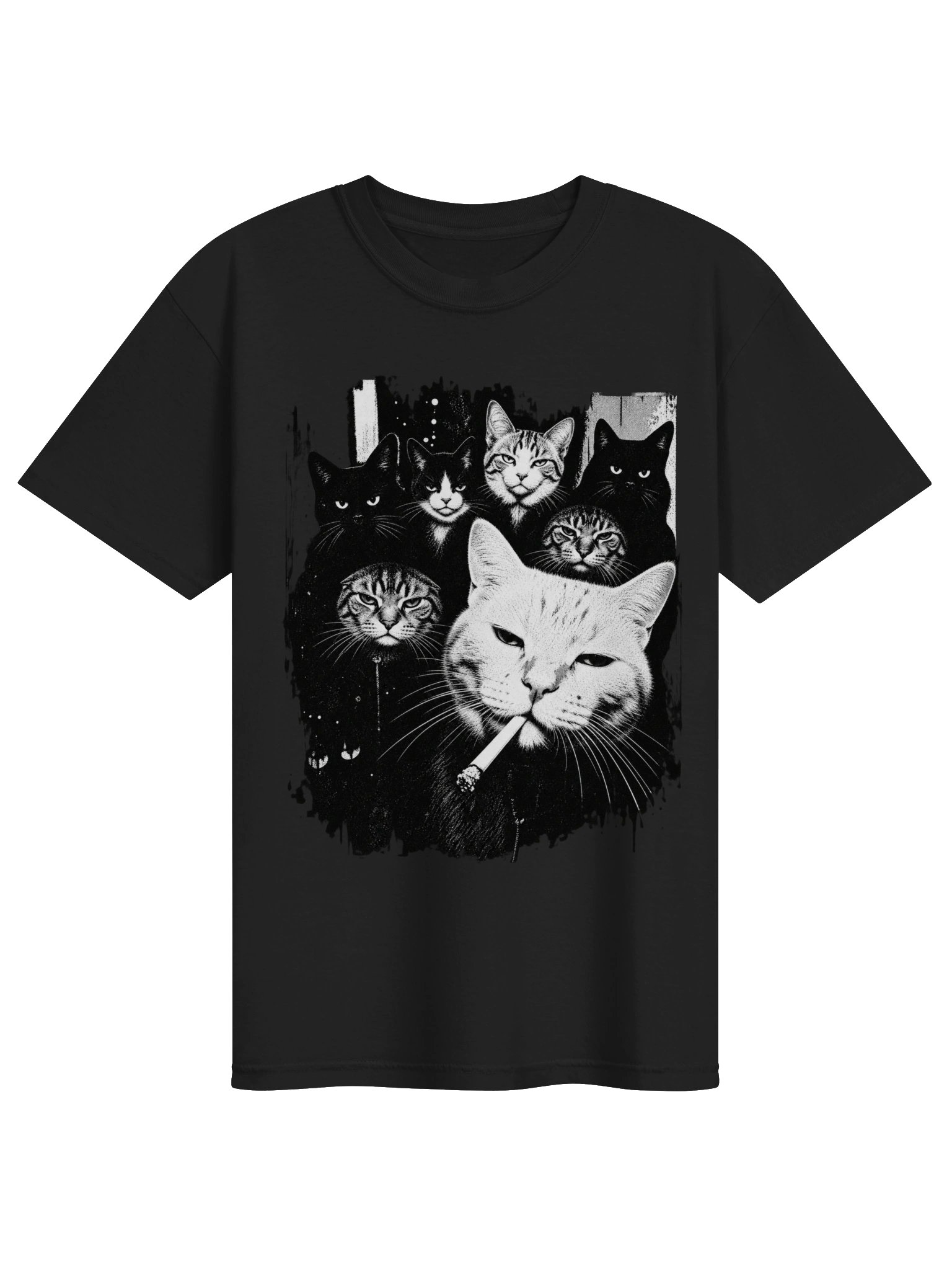 Funny Gangster Cat Shirt, Meme Cats Graphic Tee, Vintage Cat Lover Shirt product image (1)