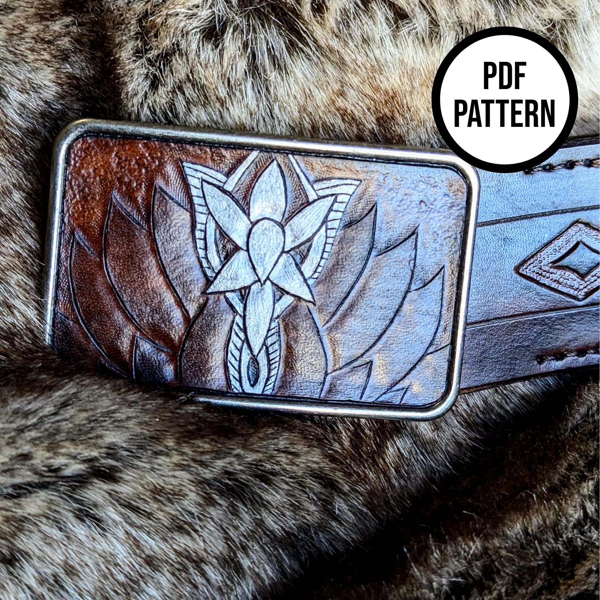 Ranger Belt Buckle - PDF Pattern for Leatherwork product image (3)