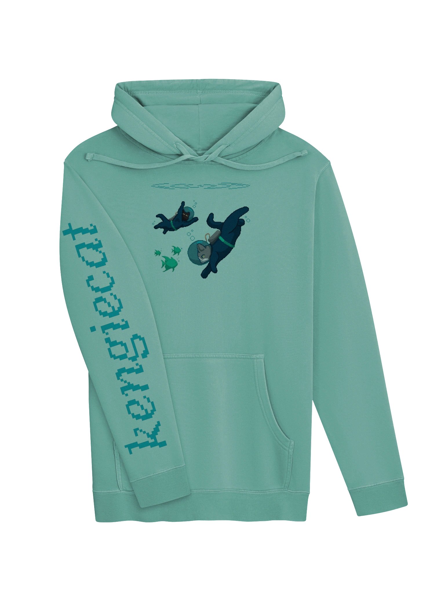 ｡° deep dive hoodie ~ light aqua °｡ product image (3)