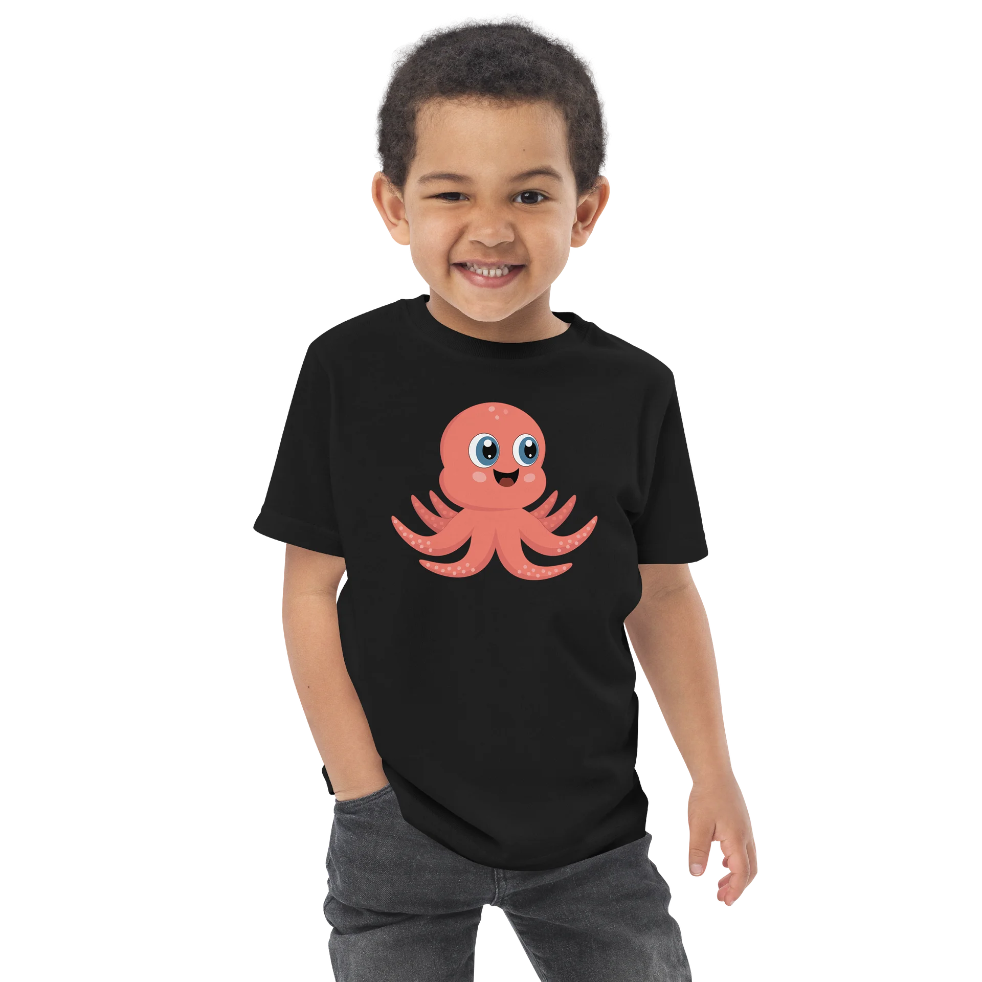 Sea Friends Octopus Toddler Jersey T-Shirt product image (7)