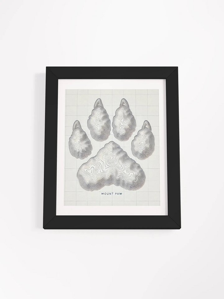 Framed Print Topographical Mt. Paw product image (1)