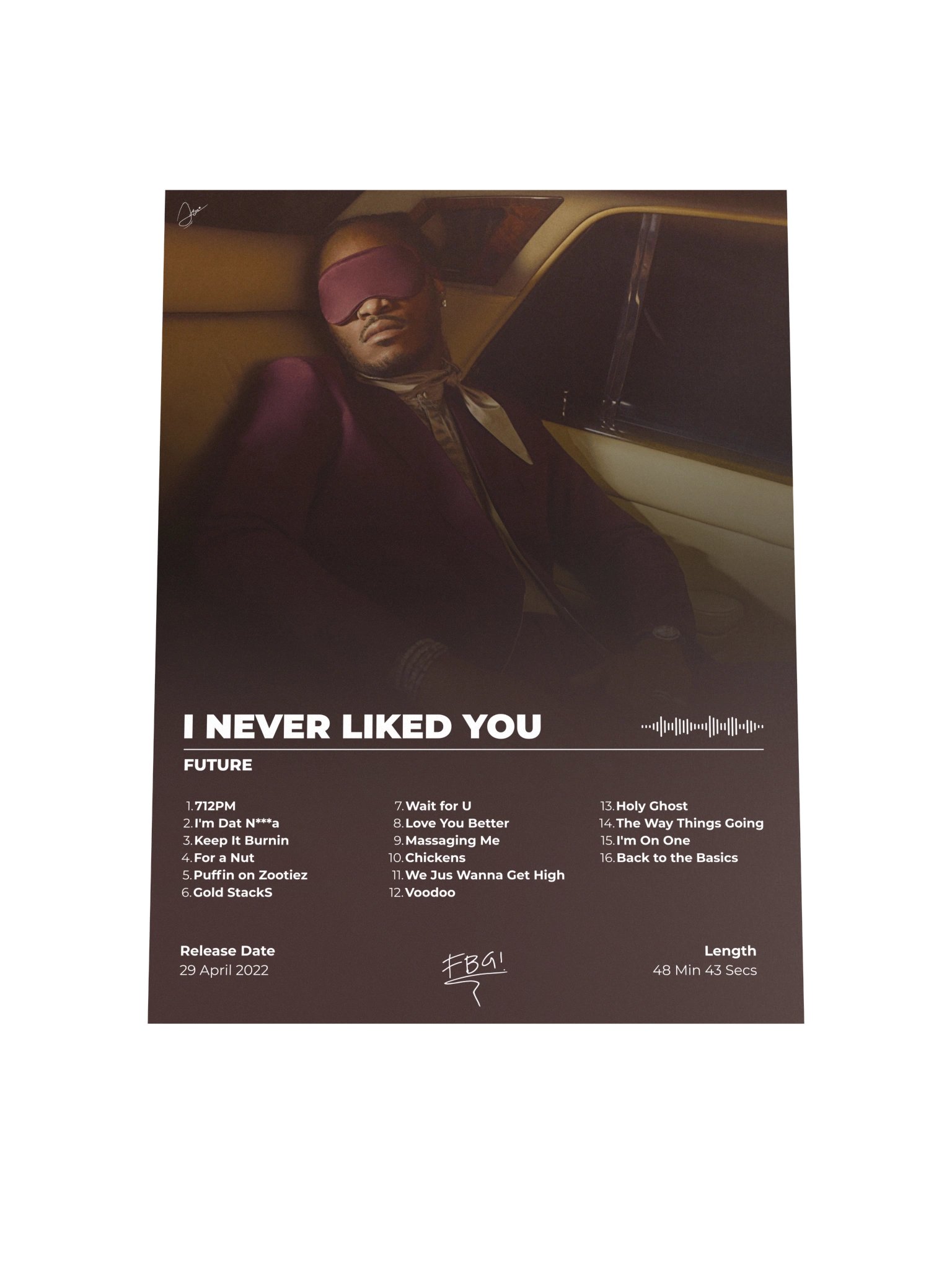 I NEVER LIKED YOU Album Poster product image (7)