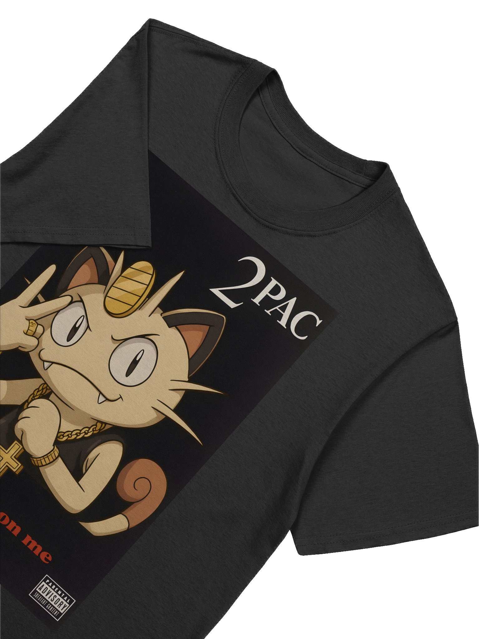 Meowth "All Eyez on Me" Parody T-Shirt – Pokémon × Tupac Album Cover Mashup product image (7)