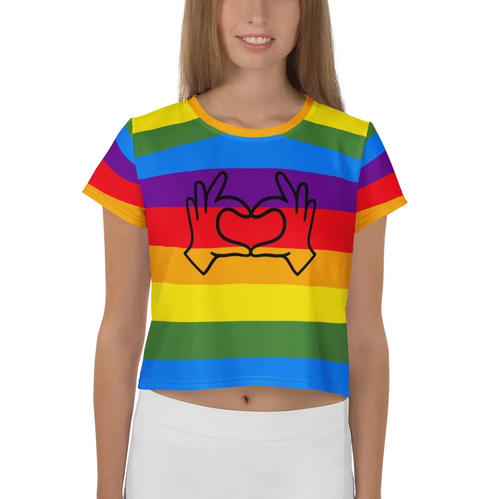 Rainbow Love All-Over Crop Tee product image (1)