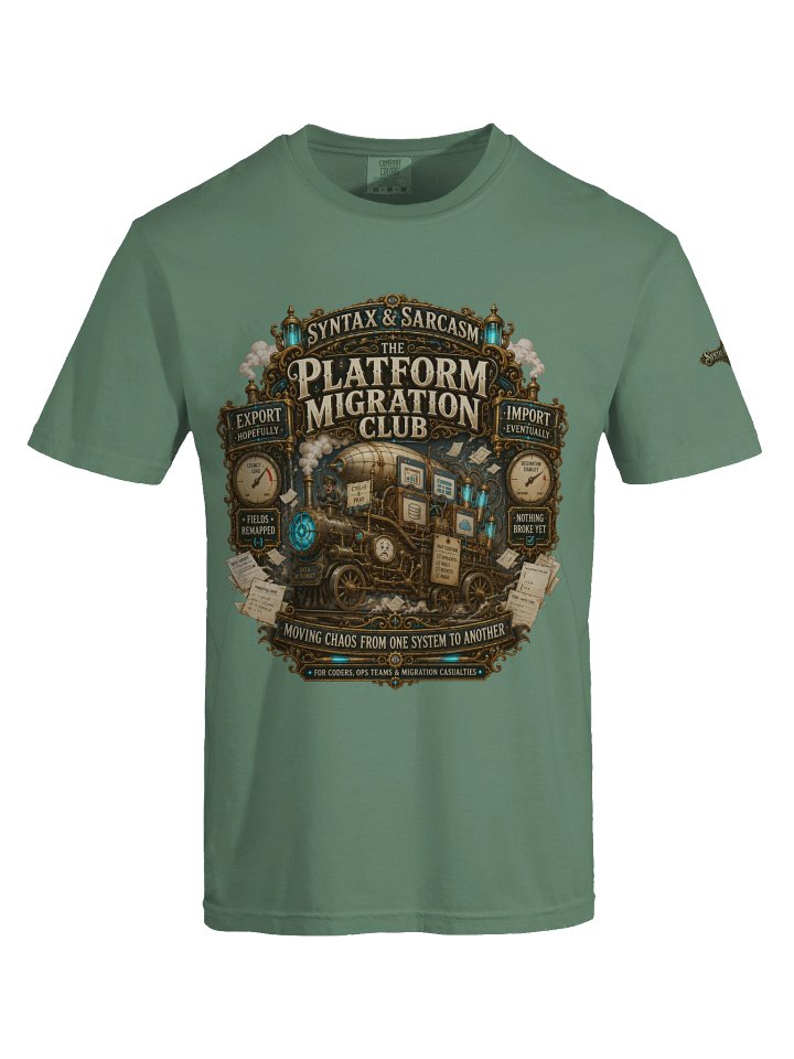 Syntax & Sarcasm Platform Migration Club Heavyweight Premium T-Shirt product image (49)