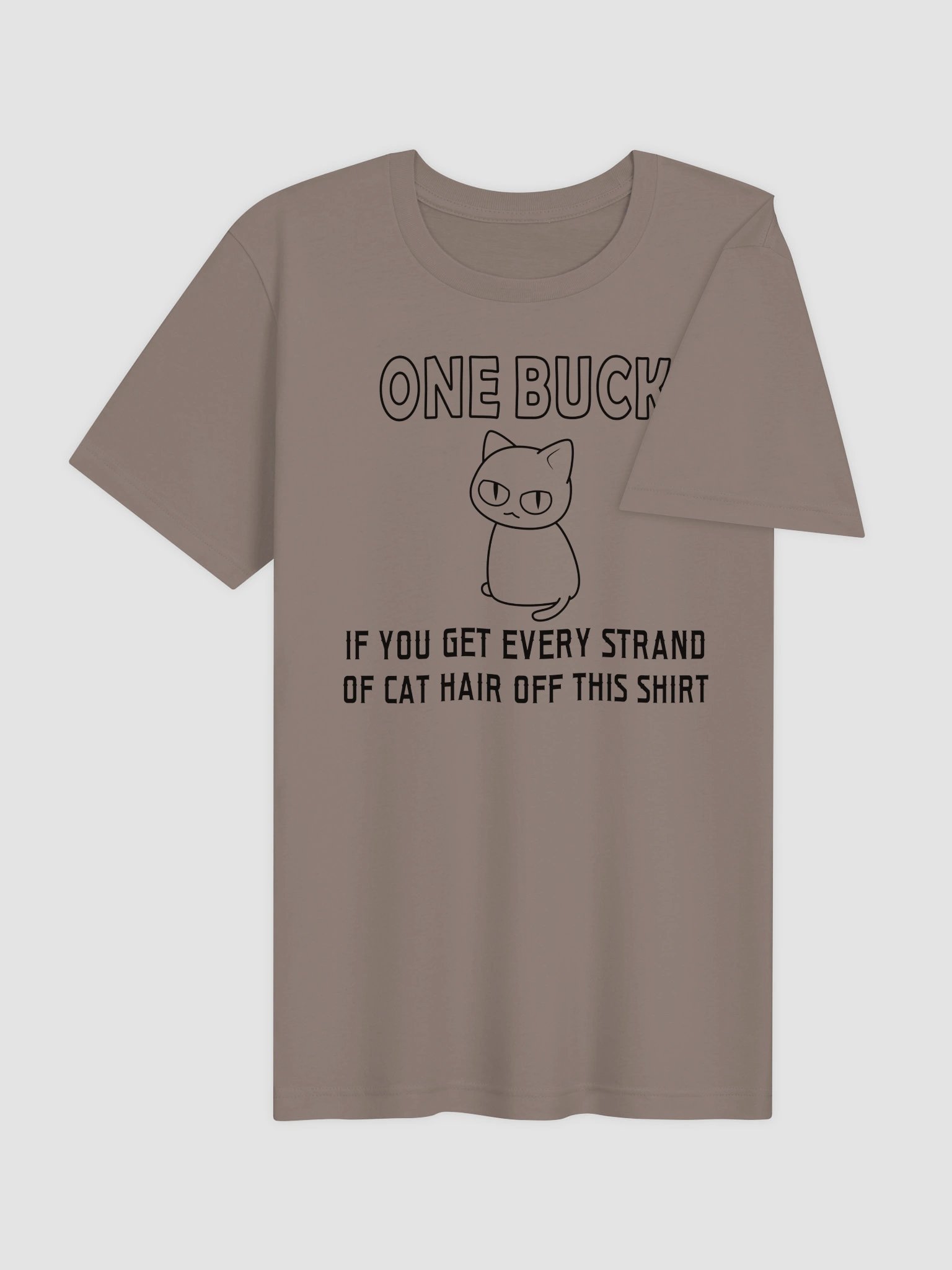 Cat Hair on Shirt (Black Print) - Unisex Adult Super Soft Lightweight T-shirt product image (3)