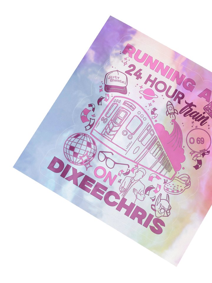 24hr Train Holo Sticker - Purple product image (2)