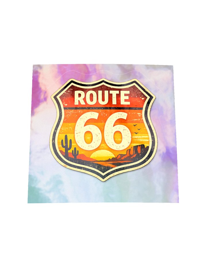 Route 66 Classic Holographic Kiss-Cut Sticker product image (1)