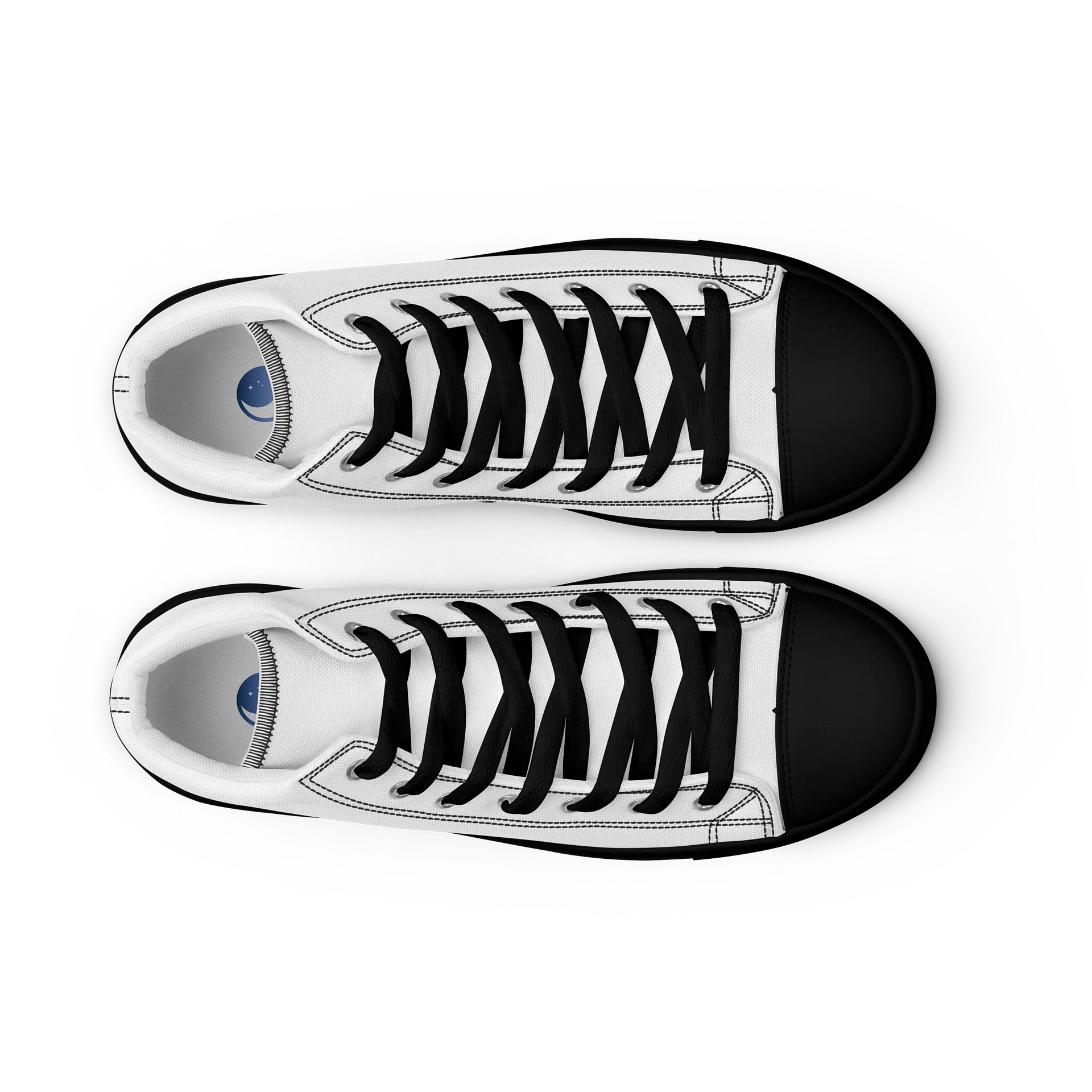 Moo Cherry Pawsom Logo Women's High-Canvas Shoes (White) product image (7)