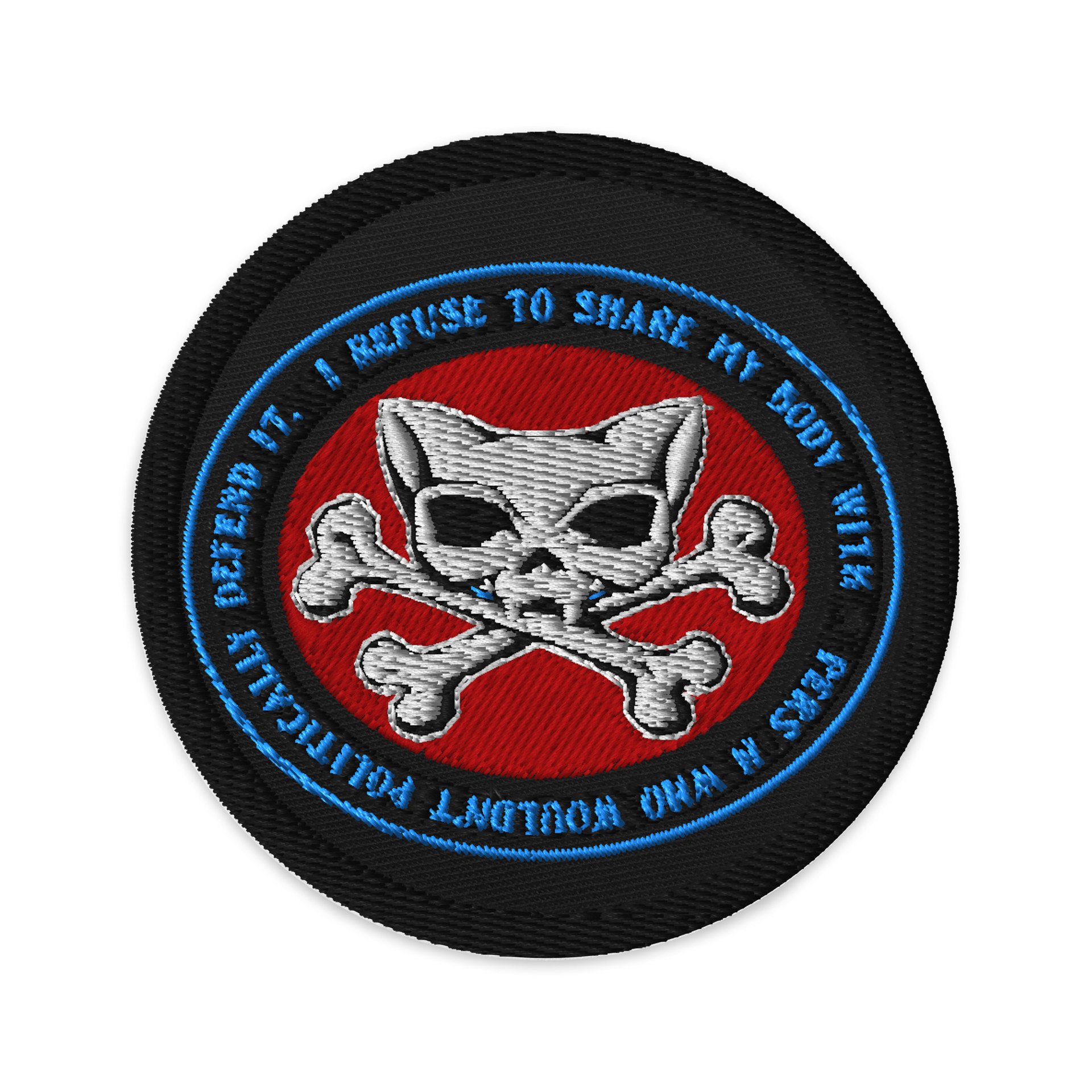 I Refuse Colorful Kat Skull Patch product image (1)