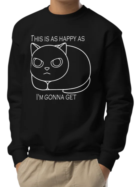 Happy Grumpy Cat - Unisex Youth Sweatshirt product image (2)