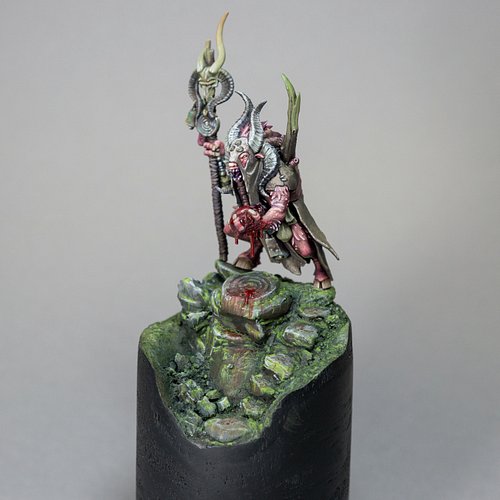 This Darkwater beastman was one of my more recent finished things, and has started coming to shows with me, so time to post h...