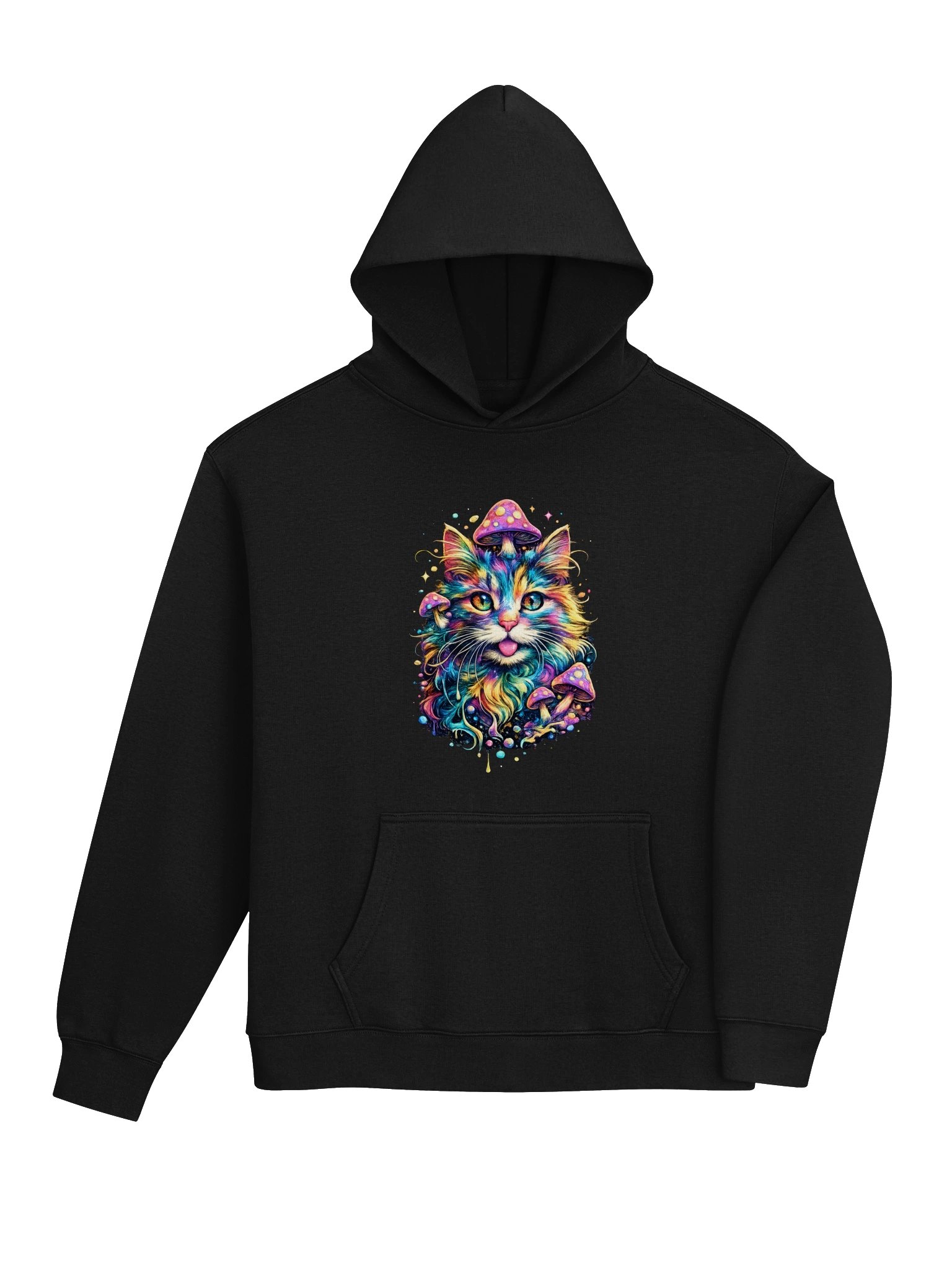 Psychedelic Cat Hoodie — Colorful Trippy Cat Graphic Sweatshirt product image (4)