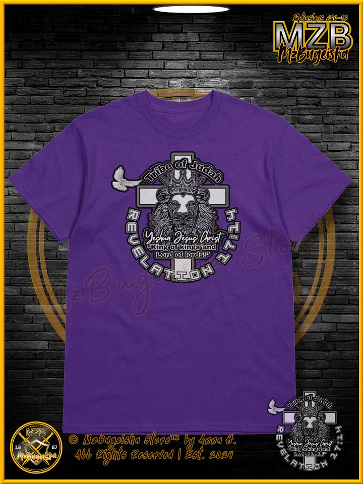 T-Shirt - MzBugeisha™ "Yeshua Jesus Christ King of kings " [V2/purple] Faith Based T-Shirt By Anna H. product image (1)