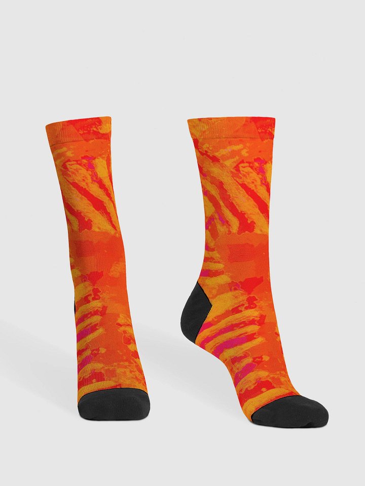 Orange EcoVibrant Crew Socks product image (1)
